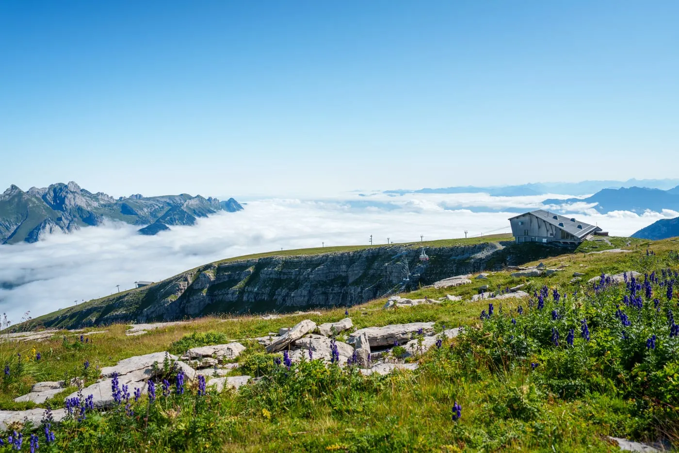 Chäserrugg, Gipfelrestaurant über dem Nebelmeer